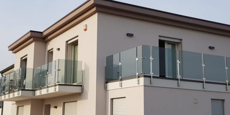 Balaustra vetro da terrazzino