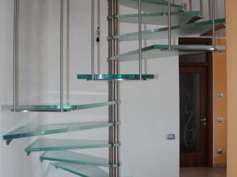 Scala trasparente vetro