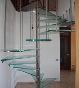 Scala trasparente vetro