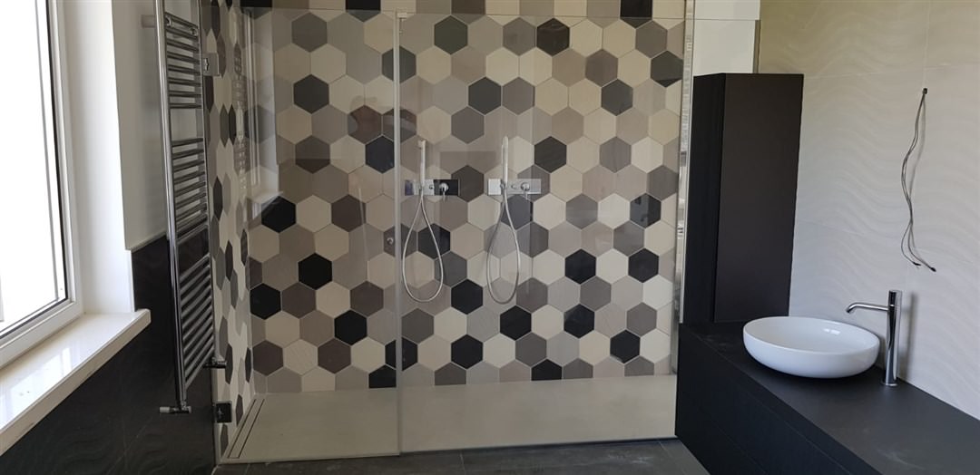 I18-Box doccia in vetro e acciaio inox